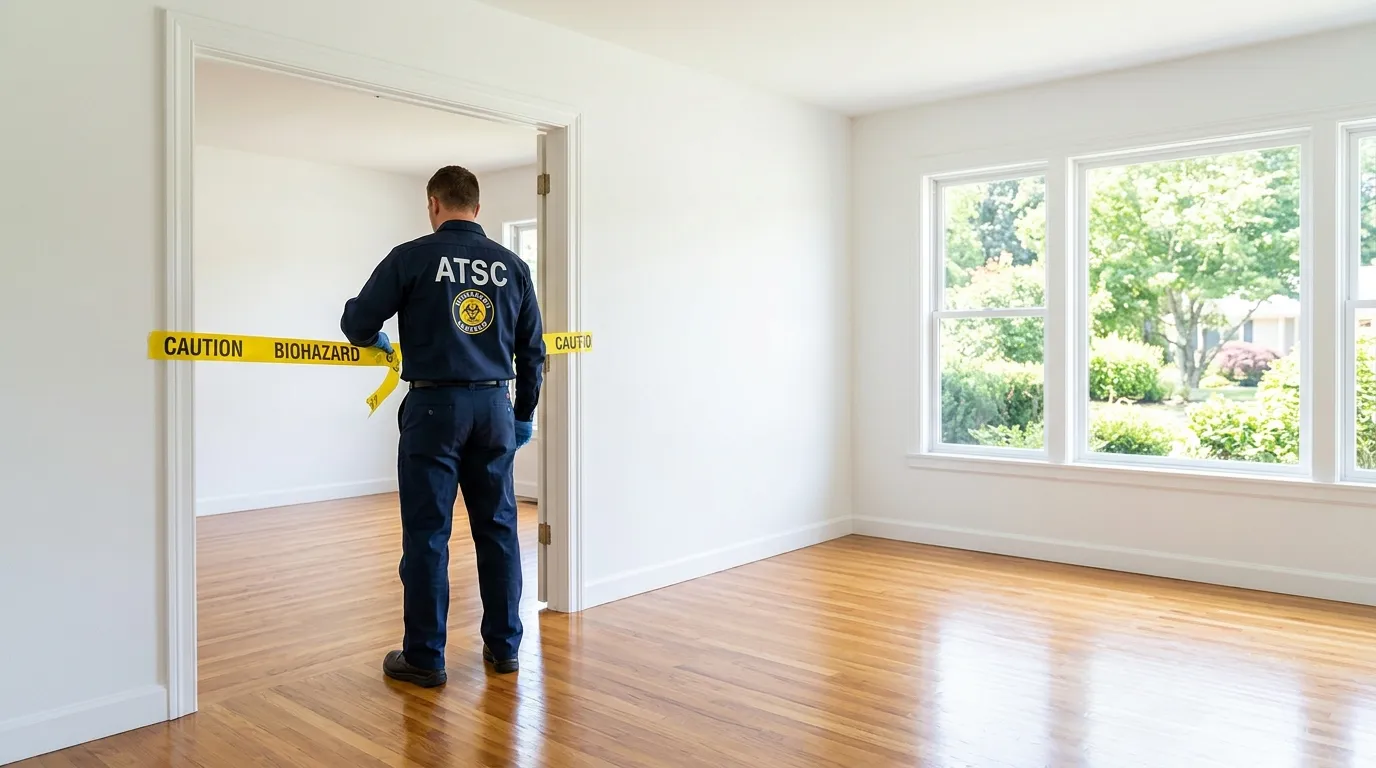 Certified biohazard cleanup crew performing Trauma Scene Cleanup in Grosse Ile